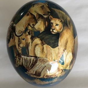 Hand painted Ostrich egg from South Africa